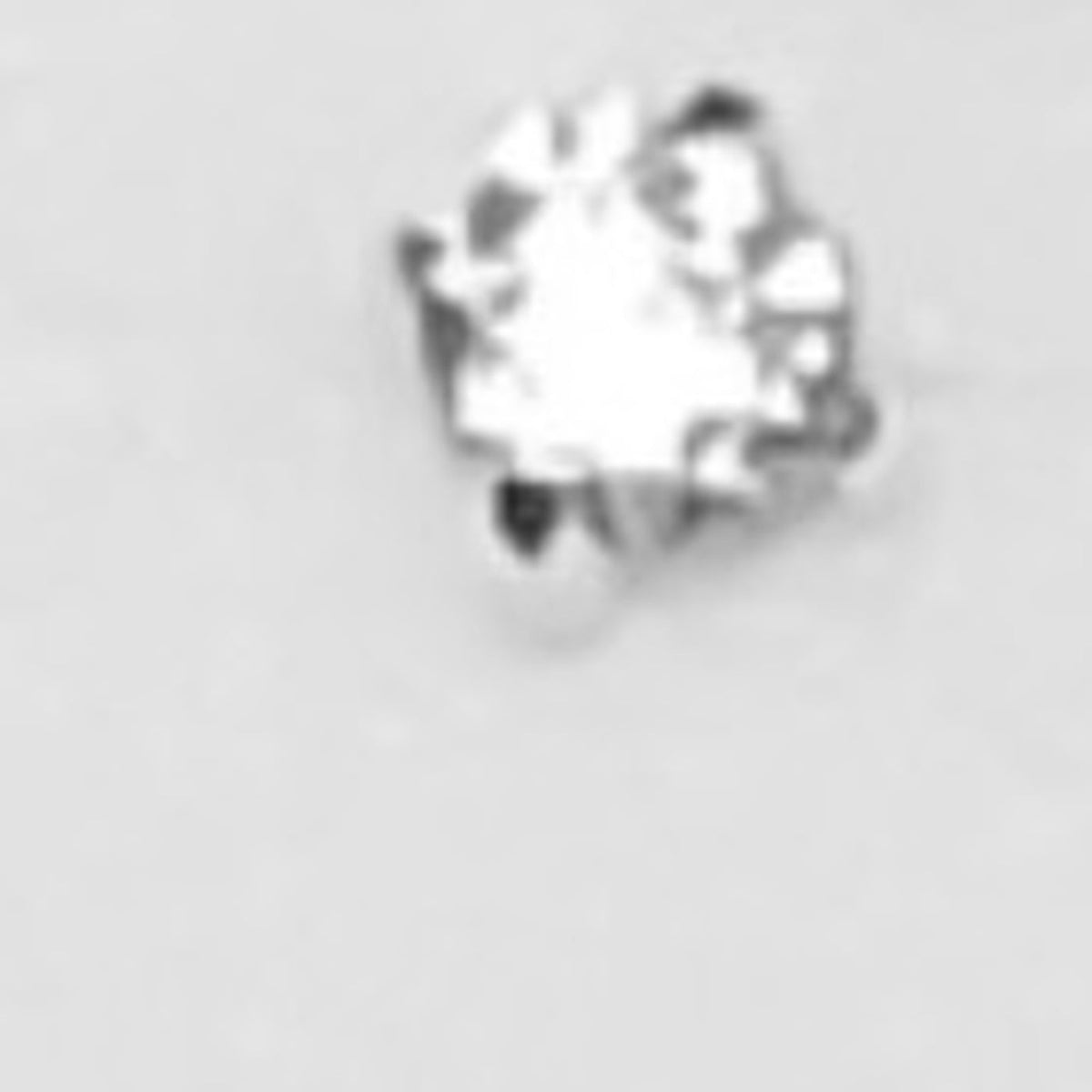 07N small square prong L-shaped nose stud in silver